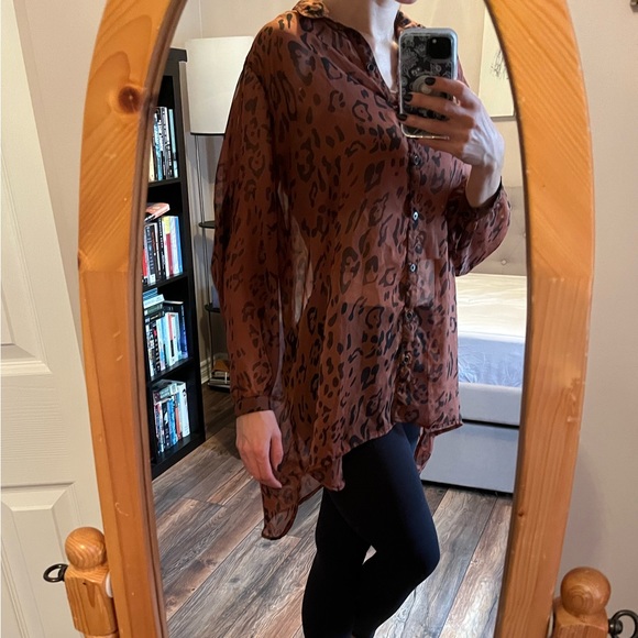Minkpink leopard chiffon shirt - Picture 4 of 4